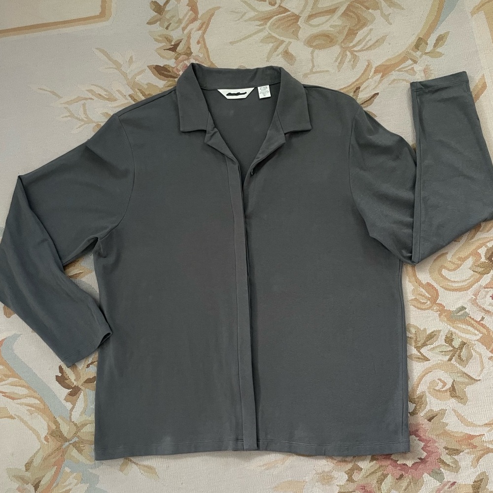 Eddie Bauer, extra large jacket or button-down top layering piece gray green